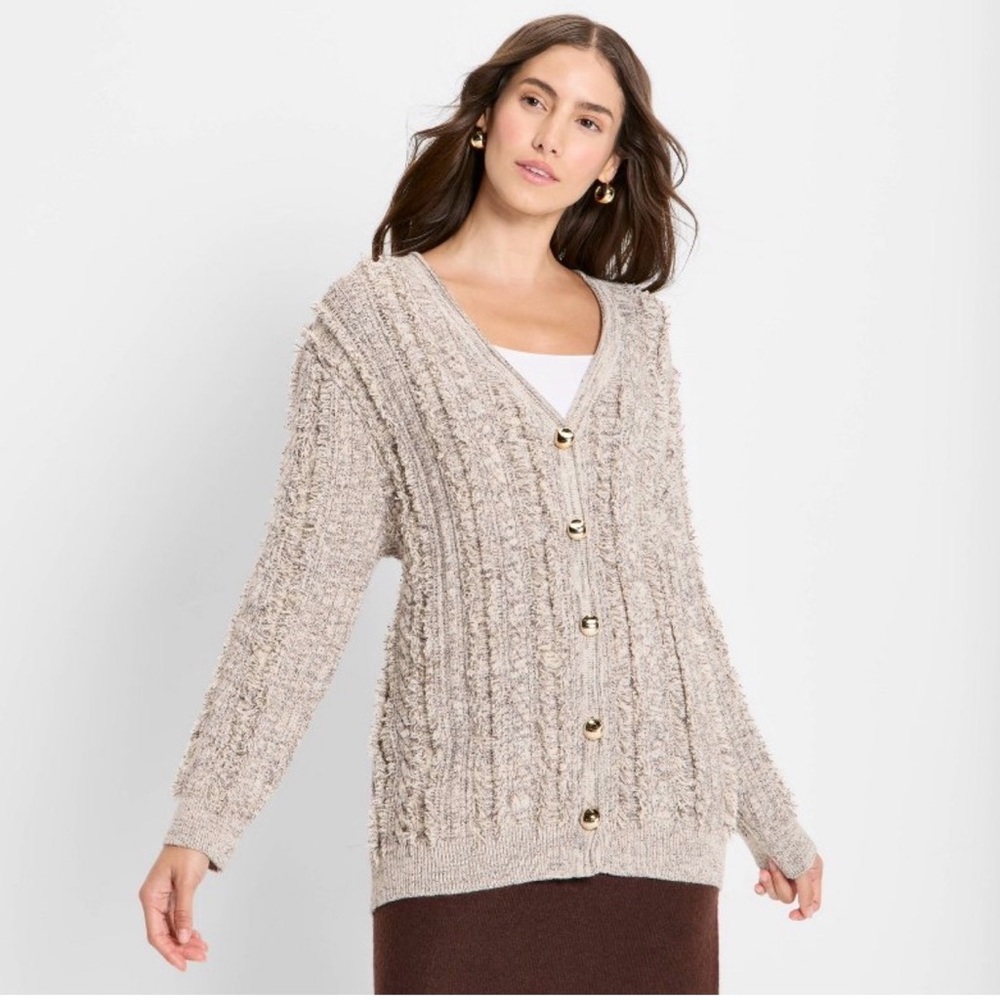 Women's relaxed cardigan Sweater- future collective NWT XS